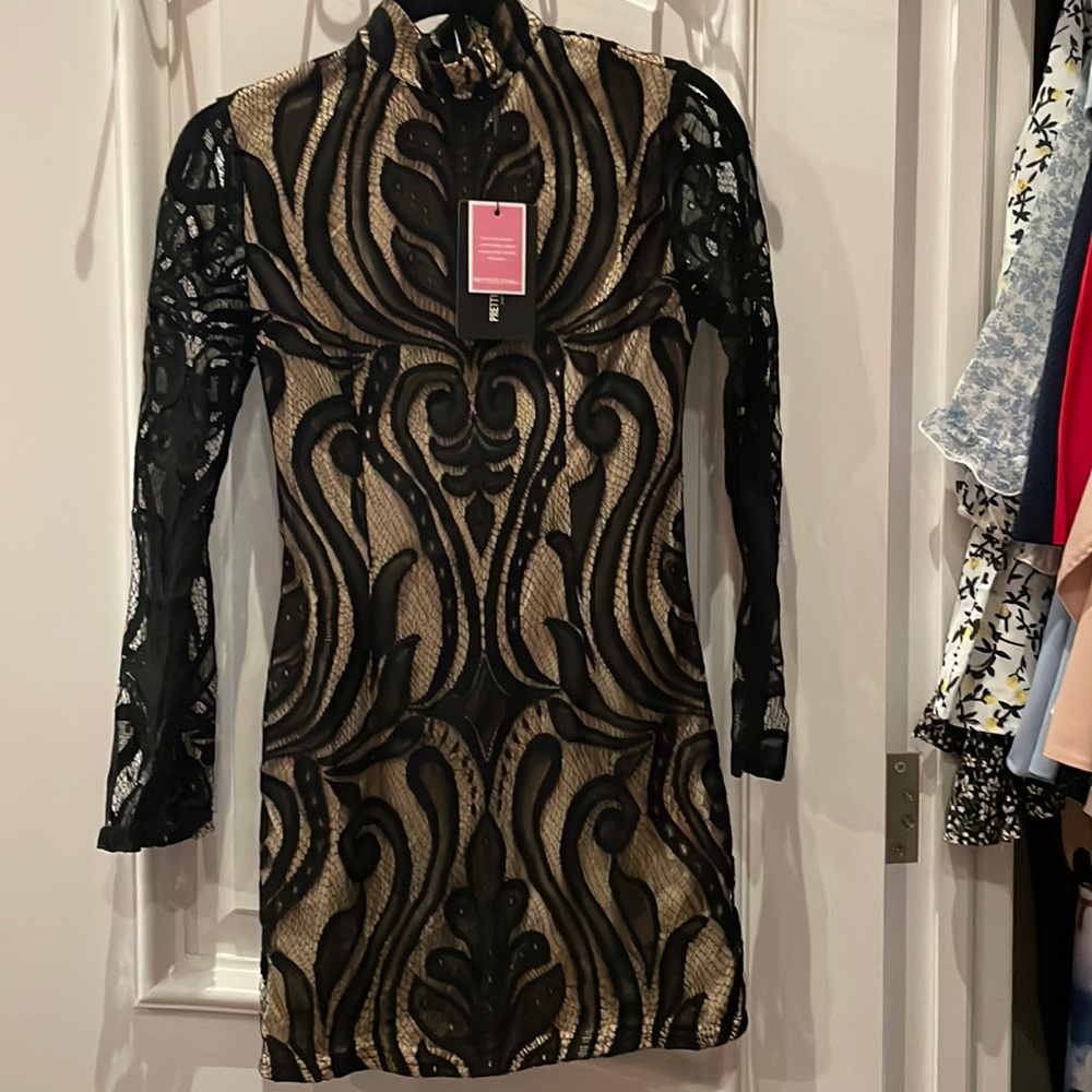 Black lace mini dress - Brand new!
